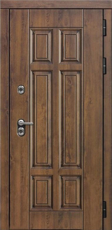 Входная дверь ДвериПРО Квадро Без фрезеровки Дуб пацифик горизонт DPRO228217 внешняя сторона